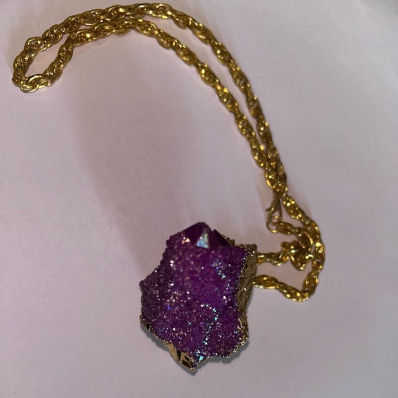 NIB Crystal Cactus Audrey Kitching Amethyst  Necklace - Picture 5 of 5